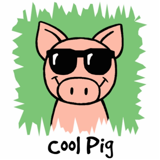 cartoon_clip_art_cool_pig_with ...