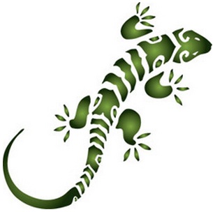 Crawling Lizard Reusable Stencil | Dons Hobby Shop
