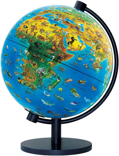 DinoZ Animals of the World Globe - 11" Illuminated Globe