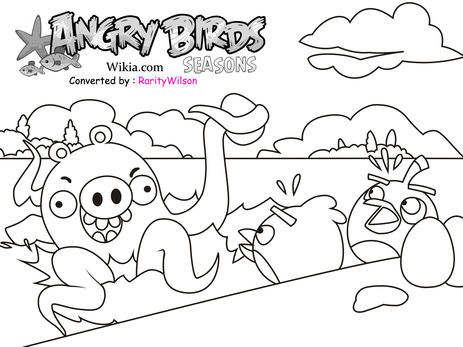 Angry Birds Black And White