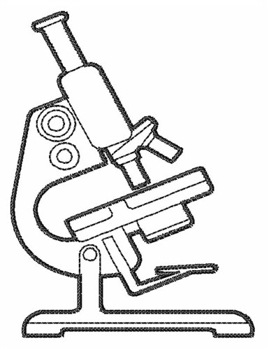 Satin Stitch Embroidery Design: Microscope Outline 3.50 inches H x ...