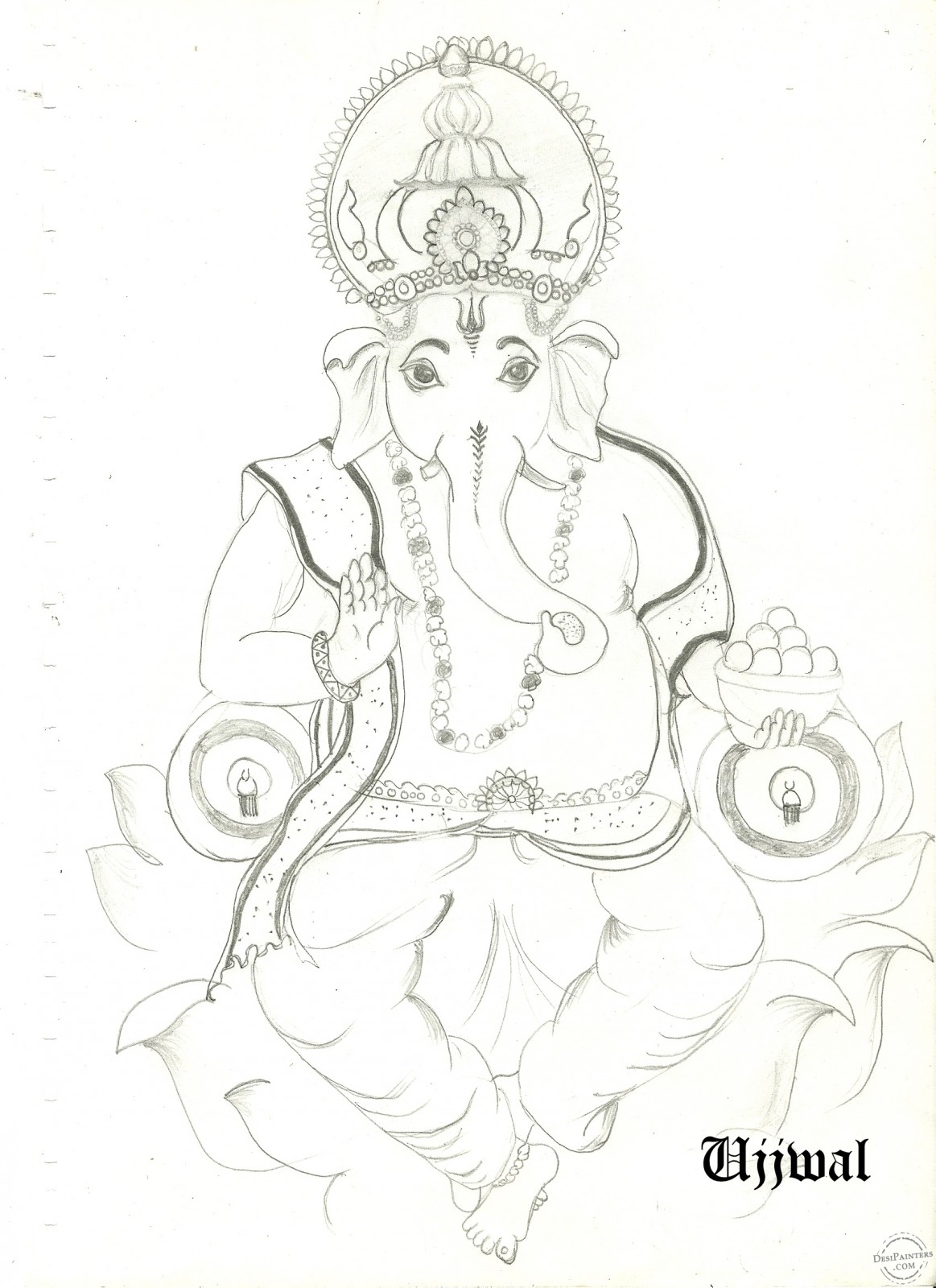 Ganesh Pencil Art | Pencil Art Drawing