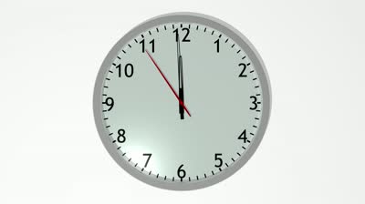 3D Animated Clock Striking Exactly 12'o Clock Stock Footage Video ...