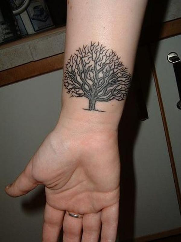 Black tree tattoo designs for wrist - Tattooimages.biz