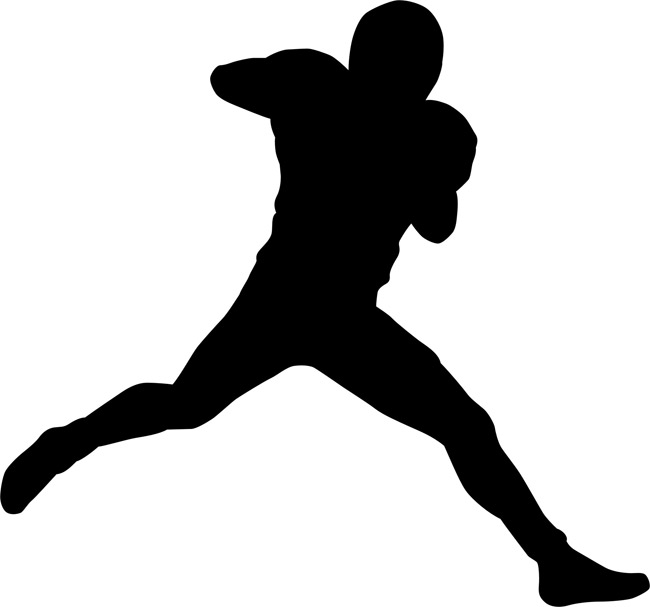 clipart football players silhouette - photo #7