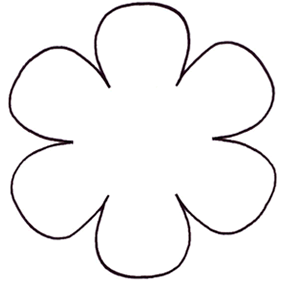 6 petal flower diagram | Flower Leaf Template Printable https ...