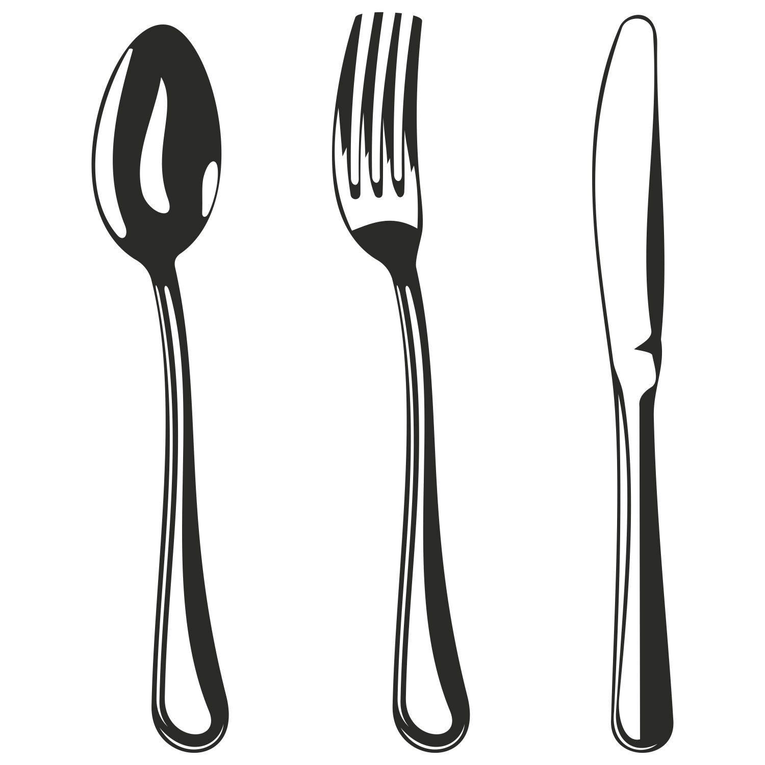Vector for free use: Spoon, fork and knife - ClipArt Best ...
