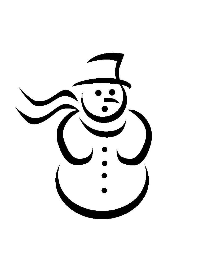 Simple Snowman Outline