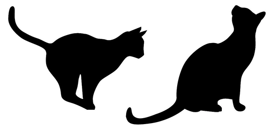 Cat Silhouette Wall Decals — hauspanther