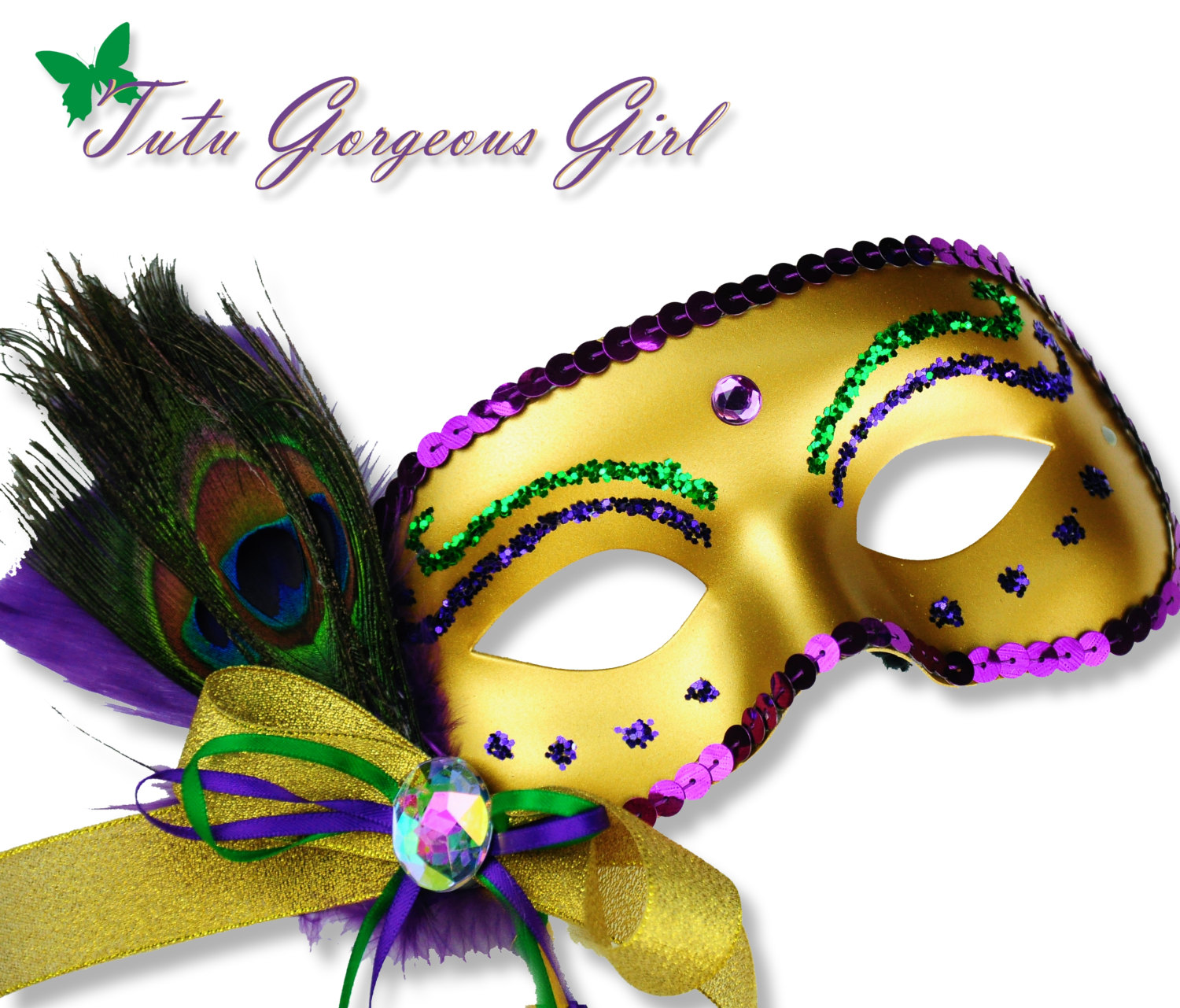 Peacock Mardi Gras Mask...Mardi Gras Halloween by TutuGorgeousGirl