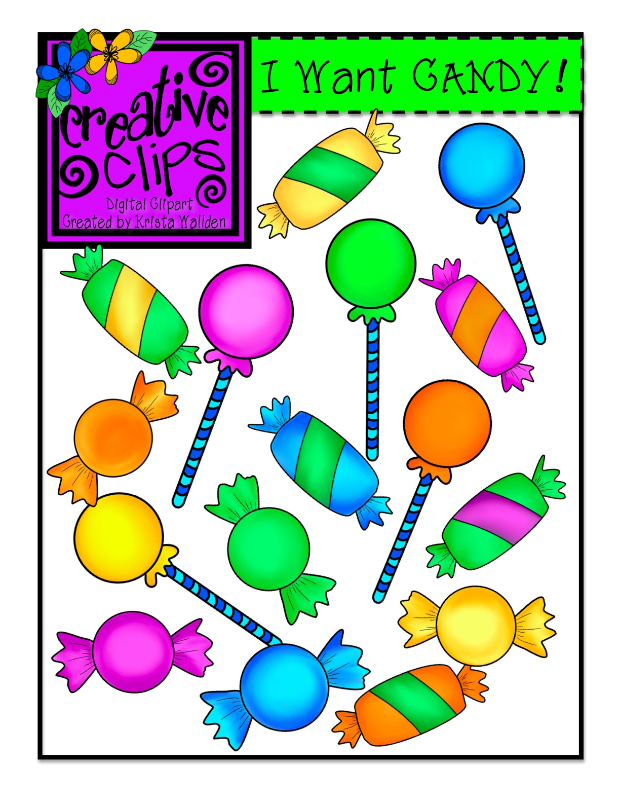 Candy Clipart Border - Gallery