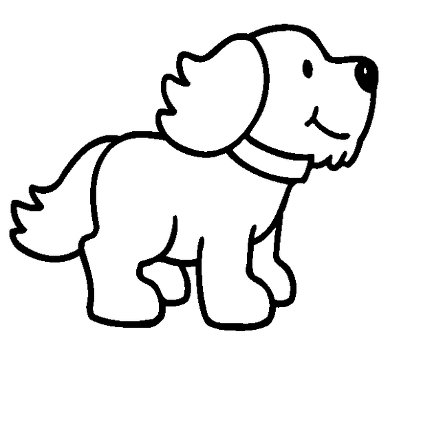Puppy coloring pages for kids, dog coloring book