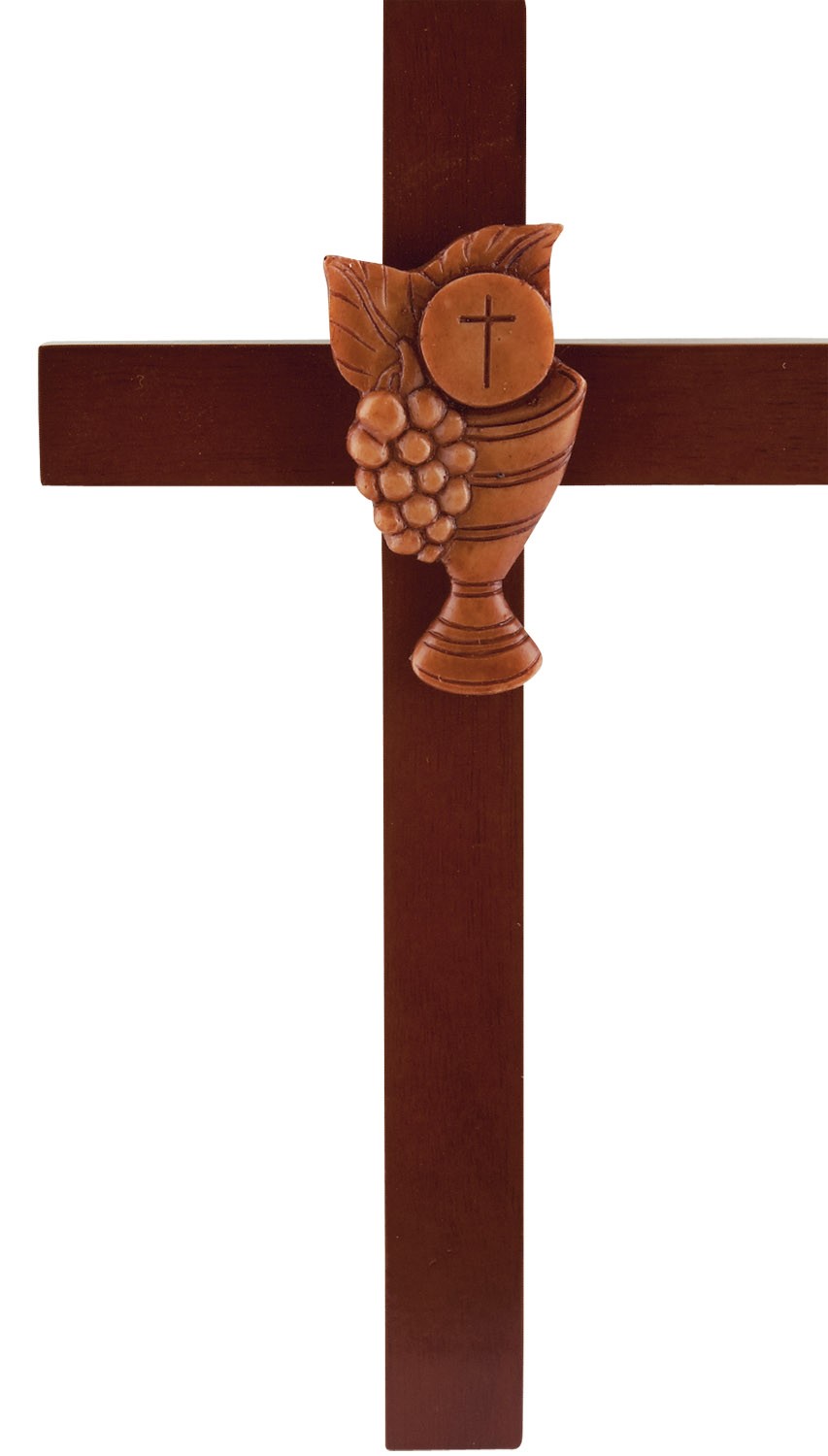First Communion Wooden Cross with Chalice: FamilyChristian.