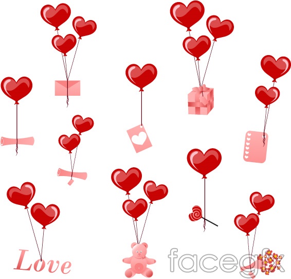 Love heart pattern background vector map | Others vector