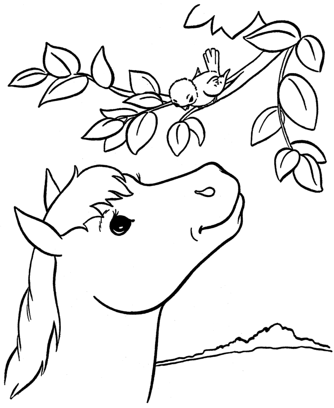 horse coloring pages printable country farm page | thingkid.