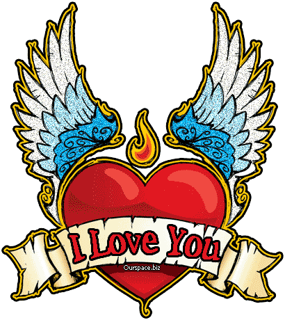 Cartoon Love Hearts With Wings | lol-rofl.com
