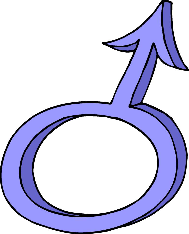 Male Symbol 12 on Mens Short Sleeve T-