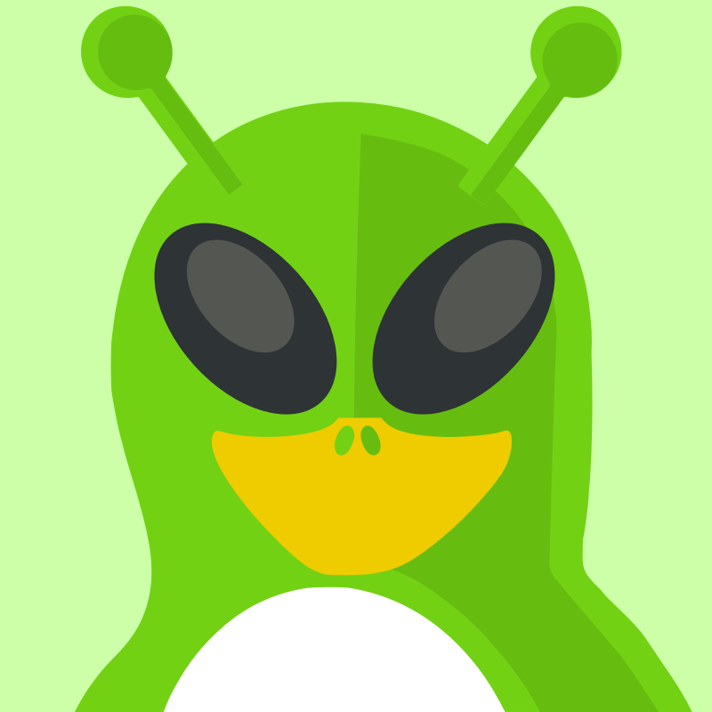 Clipart - alien penguin