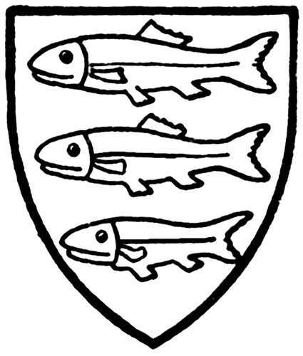 Coat of Arms Clipart :: Arms of La Roche bearing three roach ...