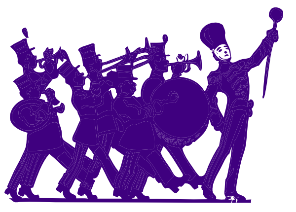 Marching Band Purple On White clip art - vector clip art online ...