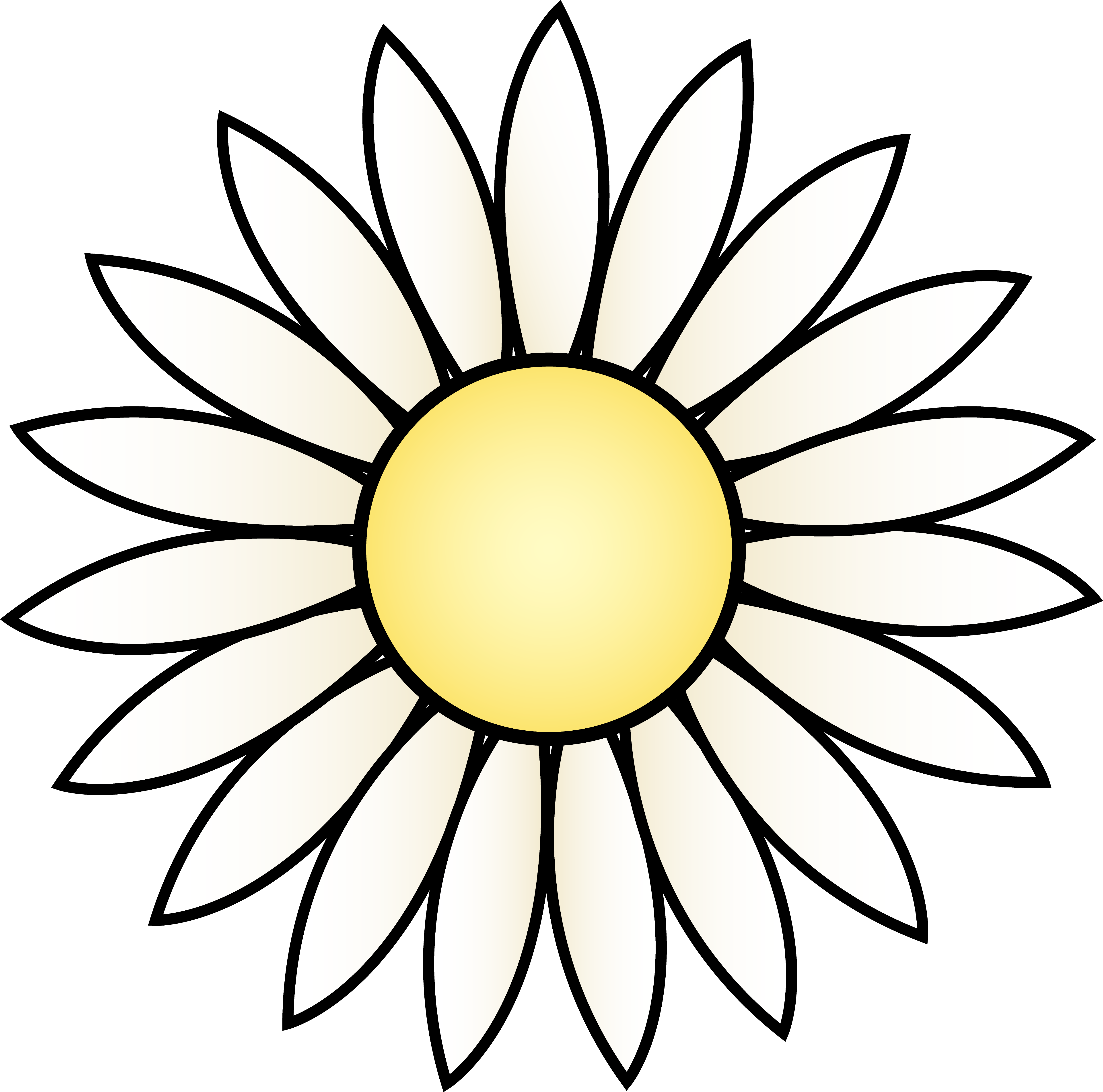 Black And White Daisy Clipart | Clipart Panda - Free Clipart Images