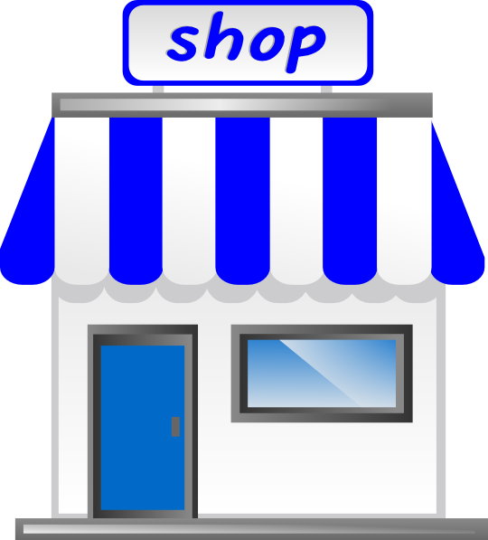 Shop With Awning clip art - vector clip art online, royalty free ...