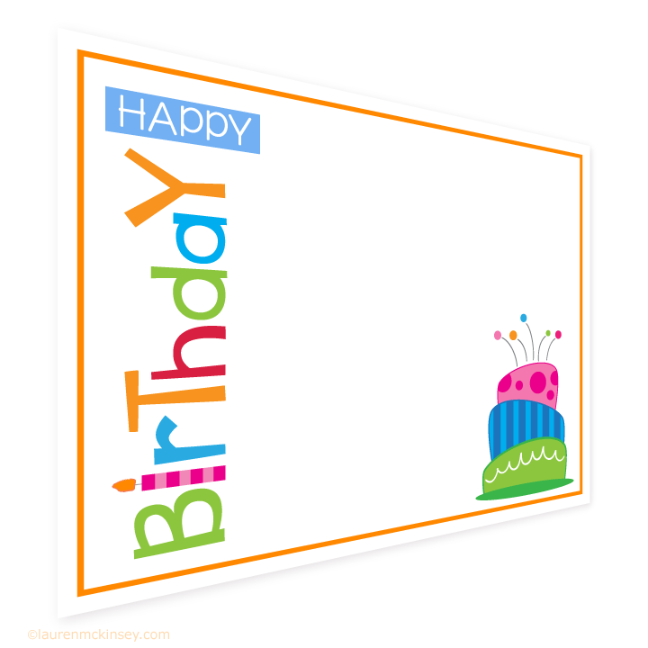birthday cards{birthday cake gift tags and card} | Lauren McKinsey ...