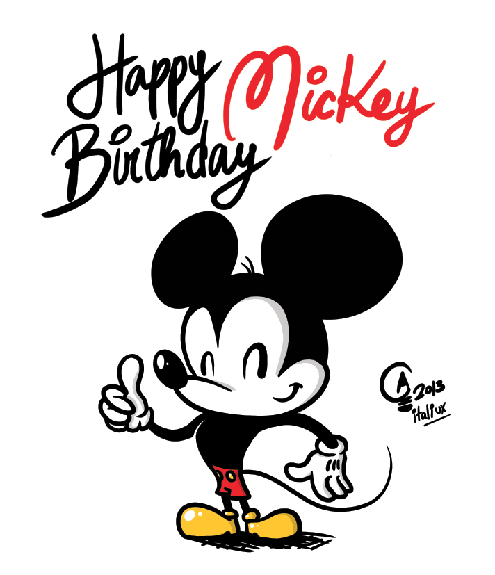 Happy Birthday Mickey Mouse by Italiux on deviantART