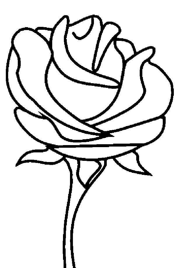 Beautiful Rose Picture Coloring Page - Download & Print Online ...