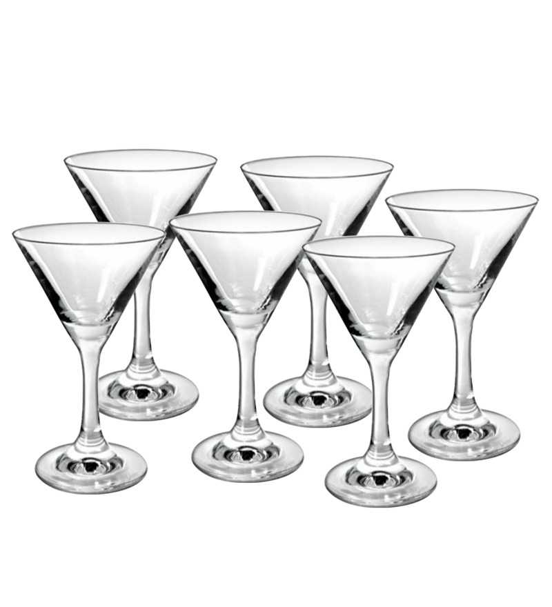 Borgonovo Calice Martini Glass Set Of 6 - 250 ML by Borgonovo ...