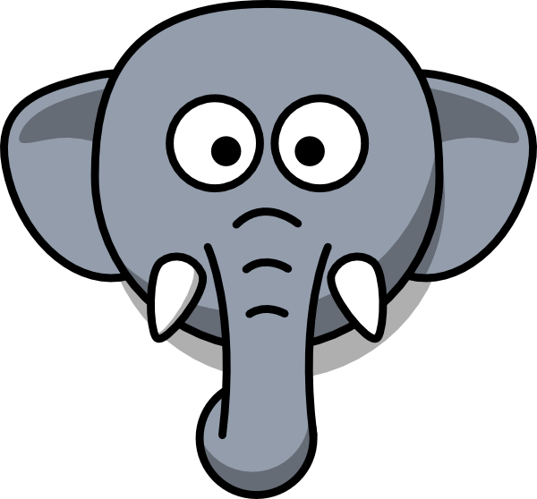 Elephant Head clip art - vector clip art online, royalty free ...