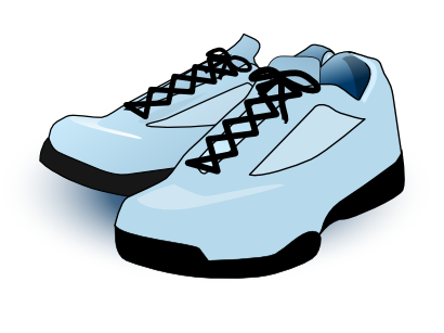 Free Blue Tennis Shoes Clip Art