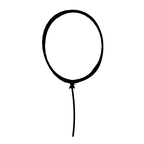 clipart balloons black and white - photo #9