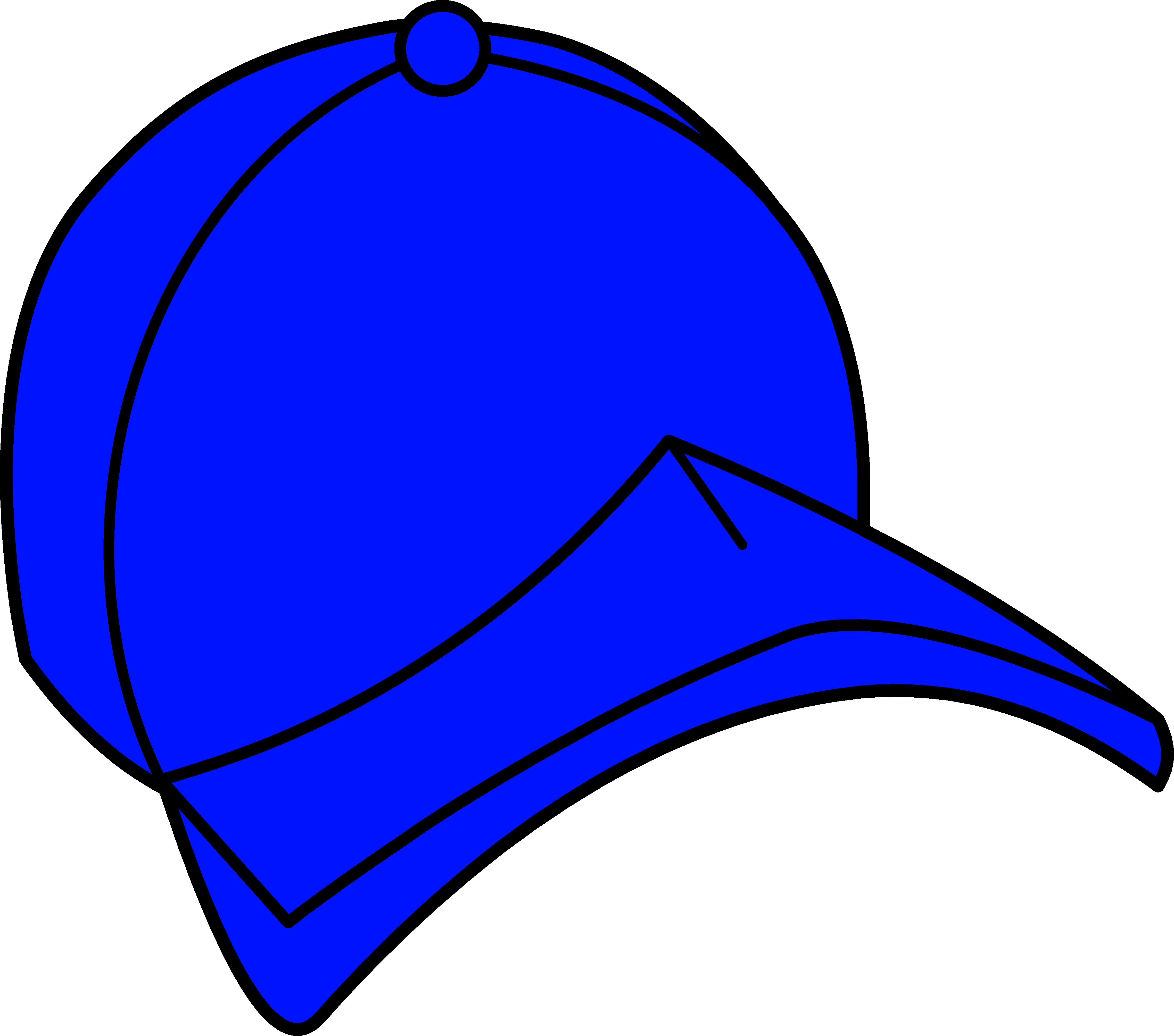 Blue Baseball Cap Clipart - Free Clip Art