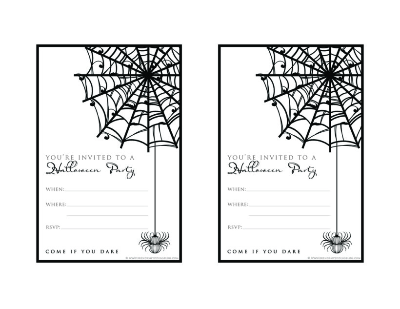 Halloween Invitations Free Printable Template
