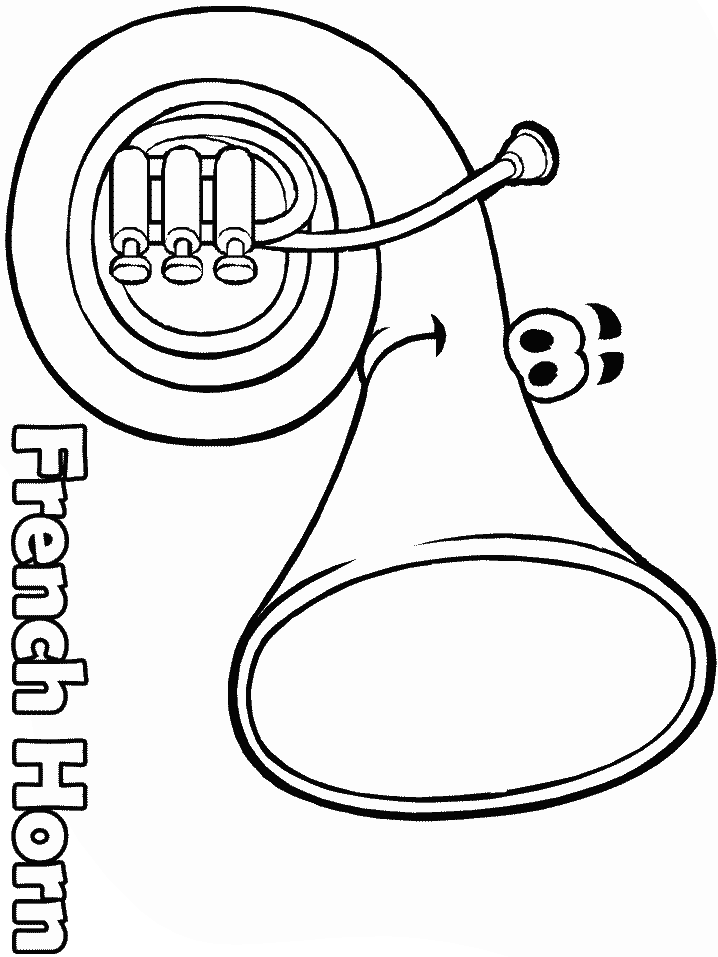 Frenchhorn Face Music Coloring Pages Amp Coloring Book 2014 ...