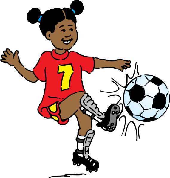 Girl Playing Soccer SVG Downloads - Sports - Download vector clip ...