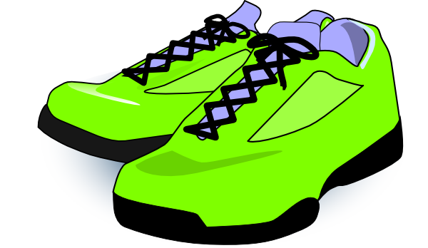 Neon Green Tennis Shoes clip art - vector clip art online, royalty ...