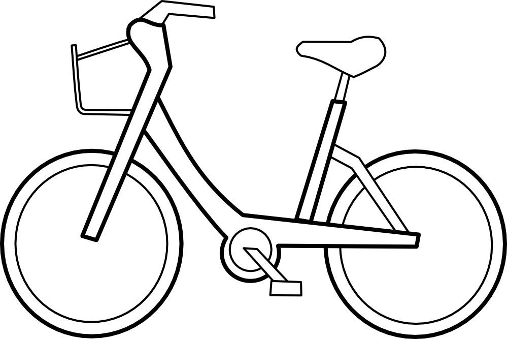 Bicyclette Bicycle Black White Line Art Scalable Vector Graphics ...