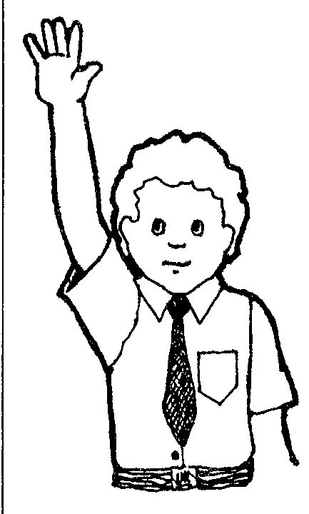 Pix For > Child Raising Hand In Class Clipart