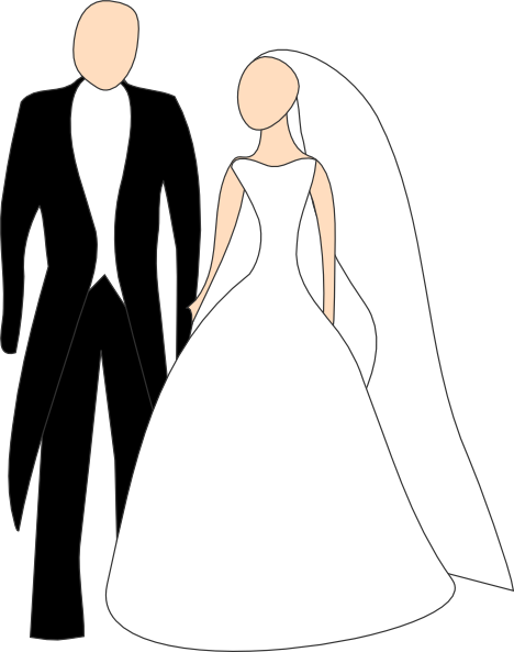 Bride And Groom Clipart Black And White | Clipart Panda - Free ...