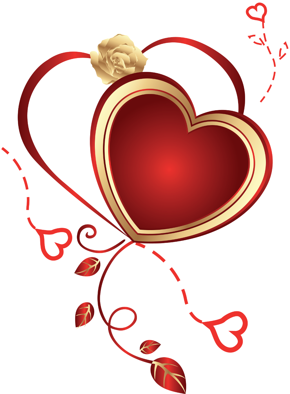 Images For > Hearts And Roses Clipart