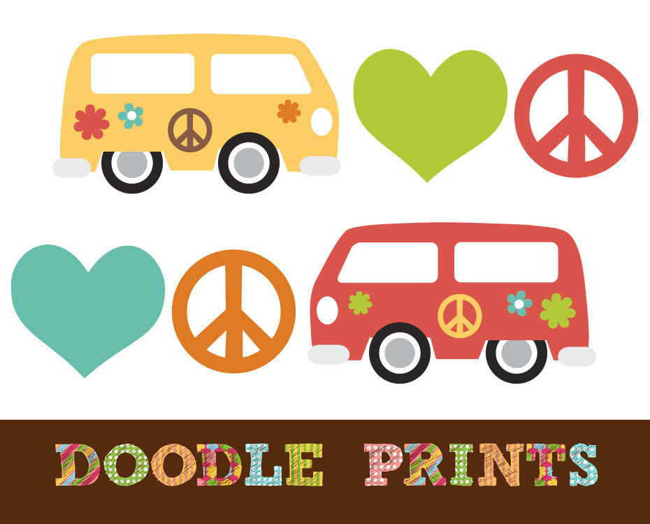 Popular items for hippie clipart on Etsy