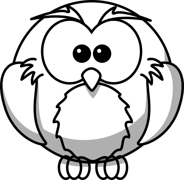 Owl Outline clip art - vector clip art online, royalty free ...