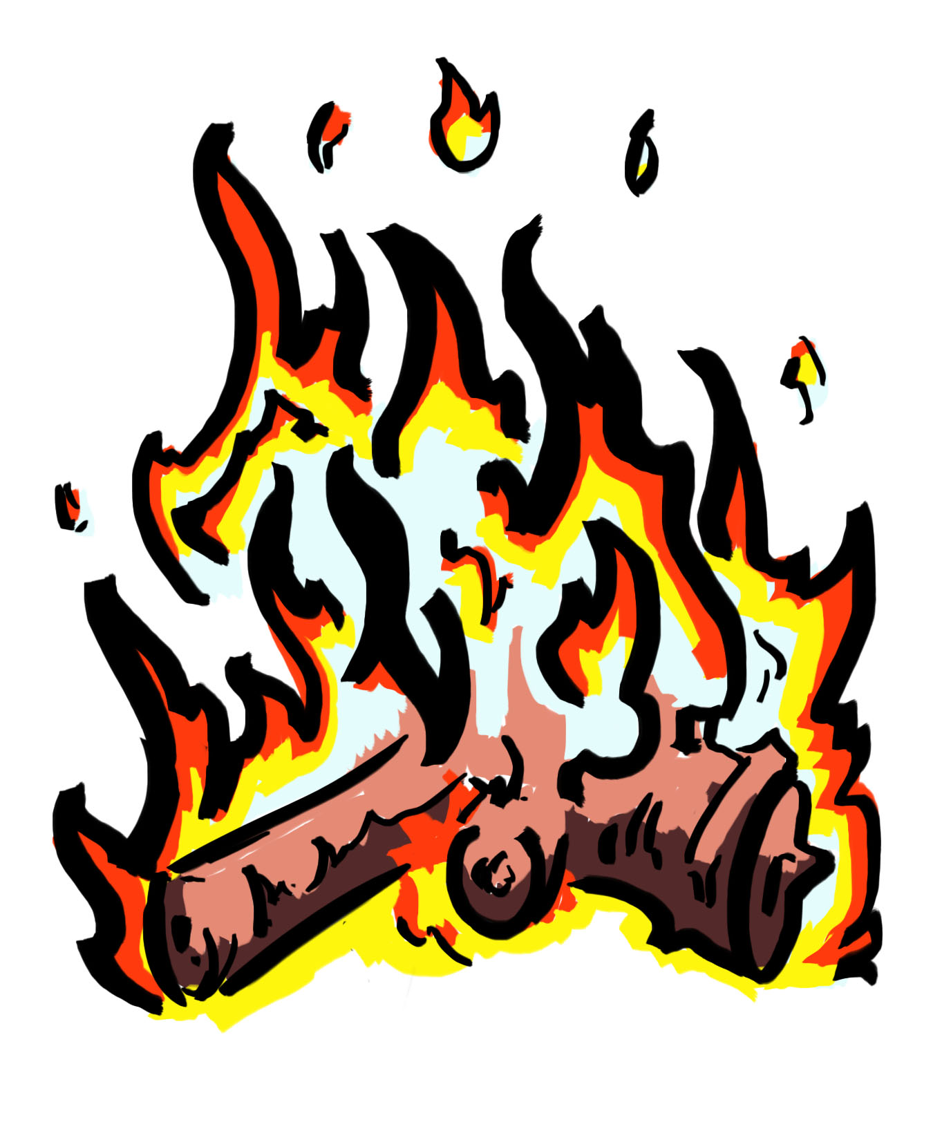 Log Fire Clipart - Gallery