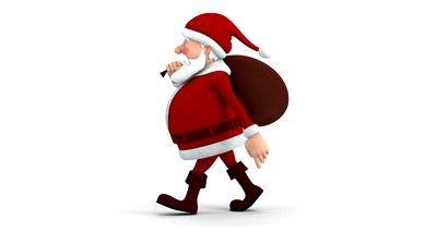 Cartoon Santa Claus Balancing Presents - Walk Cycle - Loopable 3d ...