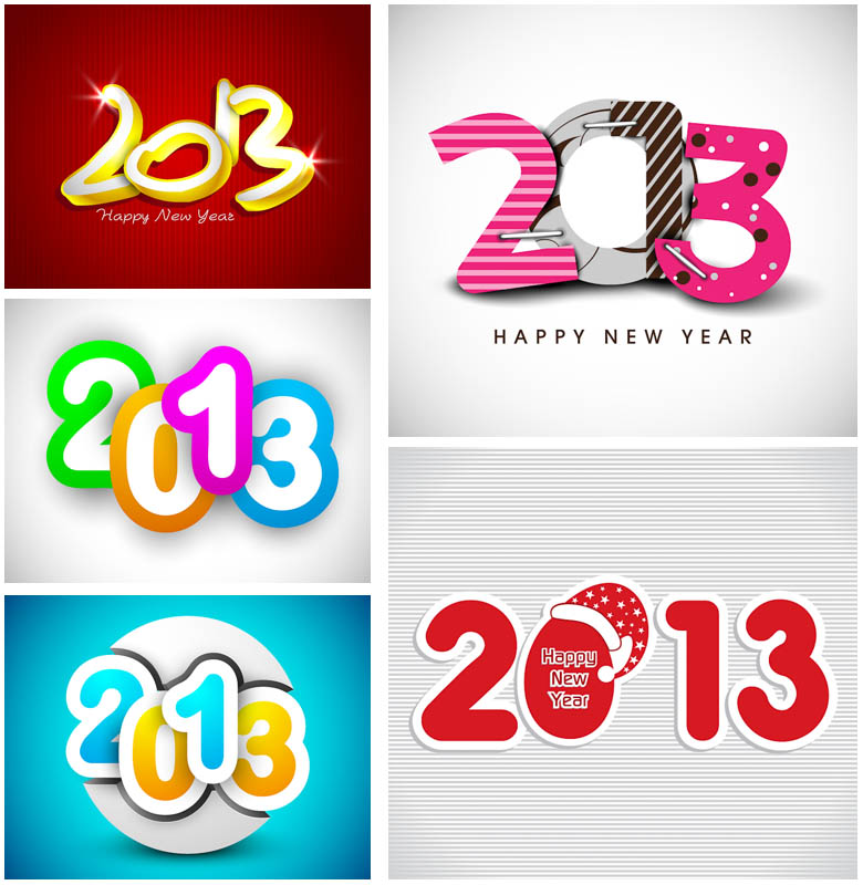 2013 New Year background vector | Vector Graphic Freebies - EPS ...