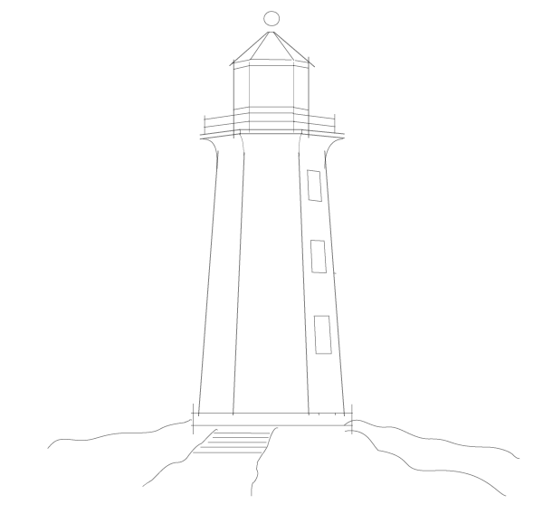 Gallery For > Simple Lighthouse Outline