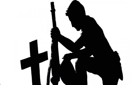 Related Pictures Kneeling Praying Soldier Silhouette Pictures ...