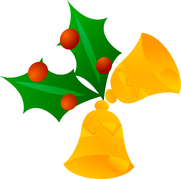 Christmas Bells (rotated) clip art - vector clip art online ...